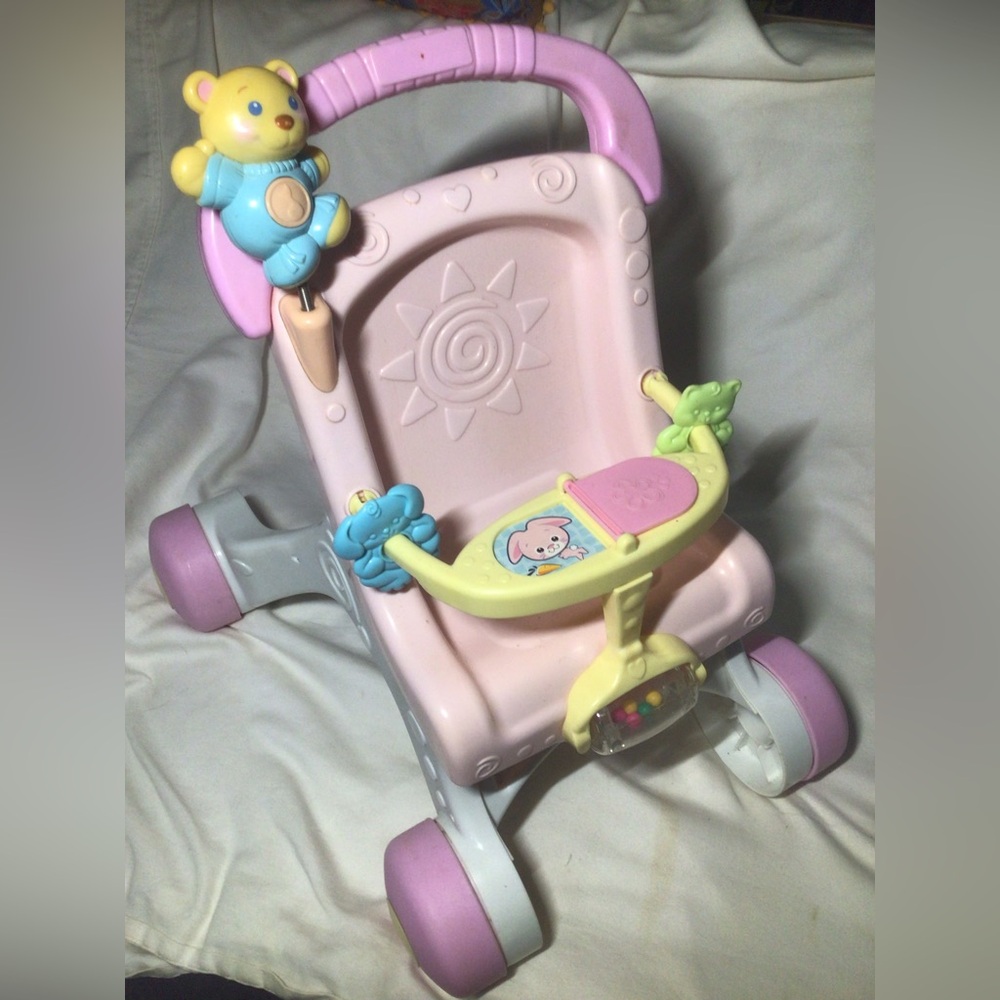 2007 Mattel Fisher Price Pretend Play Baby Doll Stroller W/ Sound toddler toy